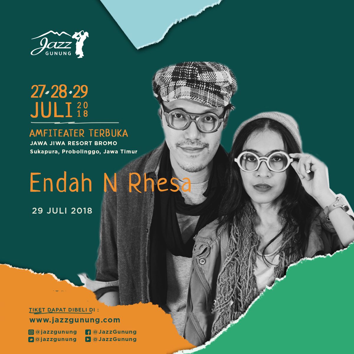 Jawa Timur! Tunggu kedatangan dan penampilan kami di acara Jazz Gunung. Minggu, 29 Juli 2018. Jawa Jiwa Resort Bromo. Stay tuned for more detail! 😁

#earschedule #endahnrhes