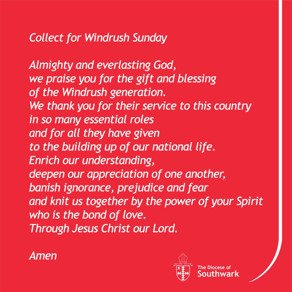 Collect for Windrush Sunday

#Windrush70