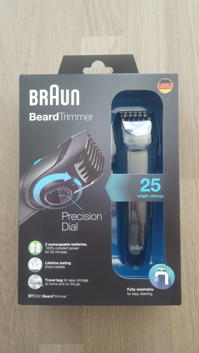Just received my new BT5050 Beard Trimmer! Very excited to start using it on my face! #BraunUK