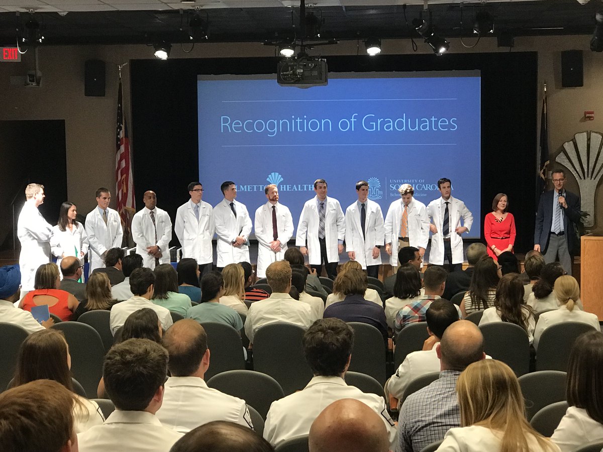Greg Barbier '10 has completed his three-year residency in emergeny medicine at Palmetto Health in Columbia, S.C. He will soon return to Savannah to work at Memorial Health. He is third from left in the picture. Photo courtesy of fellow alumna Renee Hudson Connolly '93.