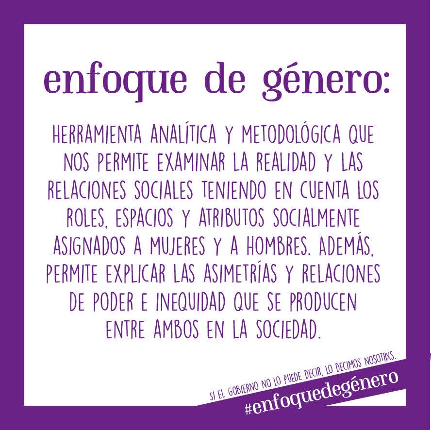 Necesitamos #EnfoqueDeGénero para erradicar la discriminación de todos los espacios de nuestra sociedad. Para luchar contra la desigualdad y que todas y todos los peruanos tengan las mismas oportunidades y derechos SIN distinción de ningún tipo.