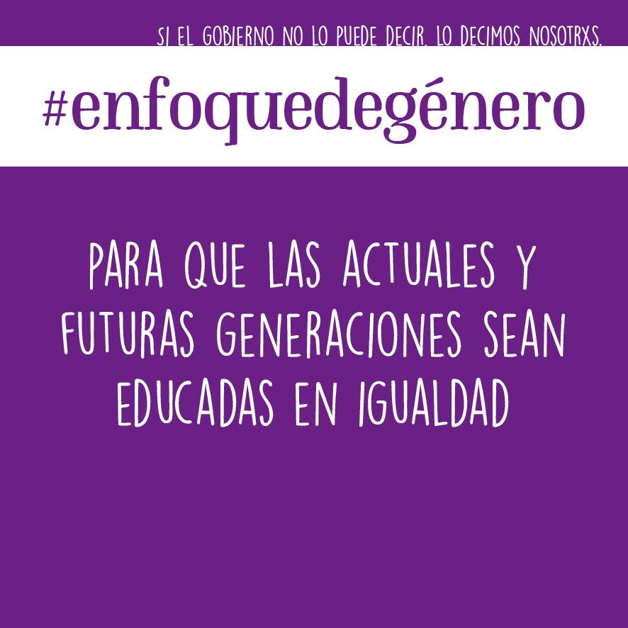 El #EnfoqueDeGénero es necesario en nuestras vidas para erradicar las prácticas discriminatorias y para prevenir la violencia.