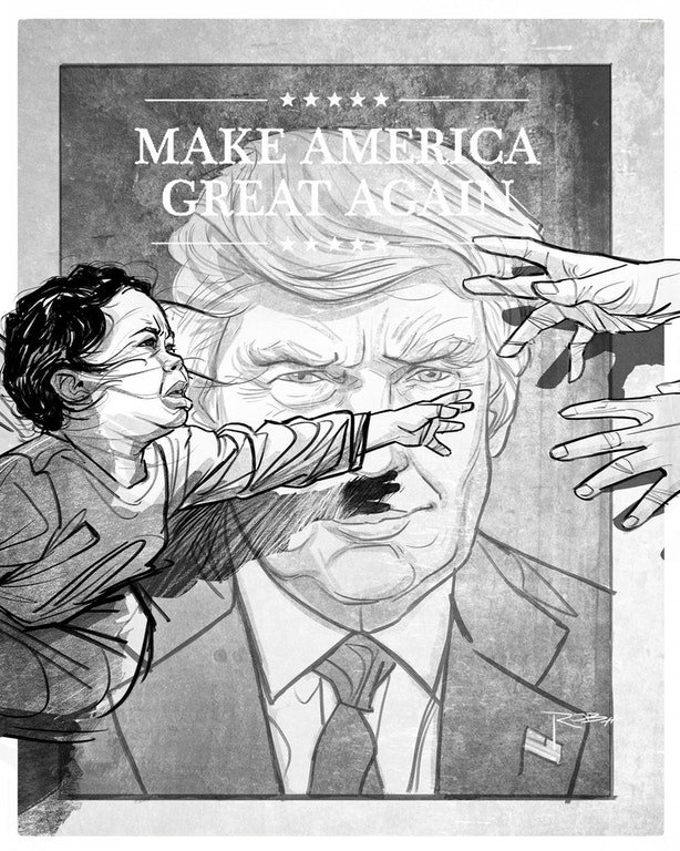 creapills's tweet photo. L'illustrateur Rob Jacobs a tapé dans le mille après la décision de Trump de séparer les enfants de leurs parents migrants... https://t.co/ylKrFy2z9s