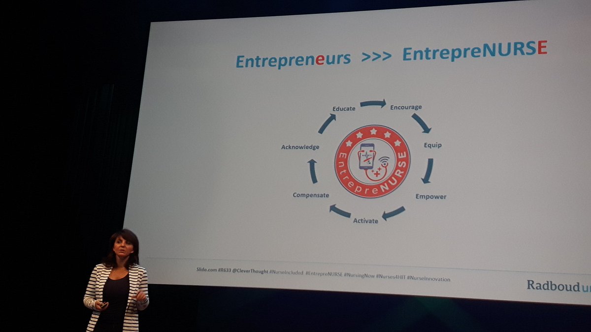 esthergervers's tweet photo. #entreprenurseship #nurseincluded @icthealth_NL #ICTH2018 "technology needs nurses" @ShawnaButler https://t.co/70rZRmDw4V
