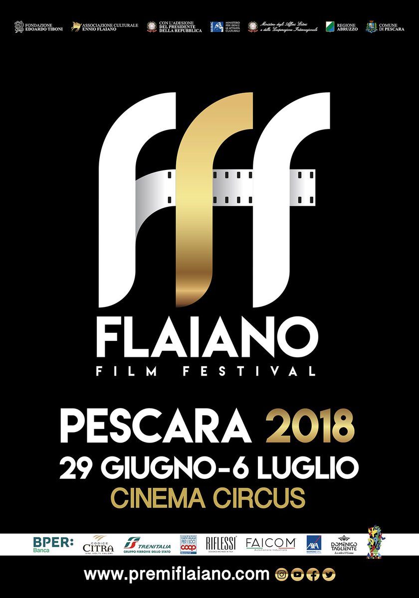 La 45 Edizione del Flaiano Film Festival #45fff si terrà al Cinema Circus di Pescara dal 29 giugno al 6 luglio.
INFO SU: premiflaiano.com
#flaiano45 #45fff #flaianofilmfestival #pescara #cinema #teatrocircus #premiflaiano