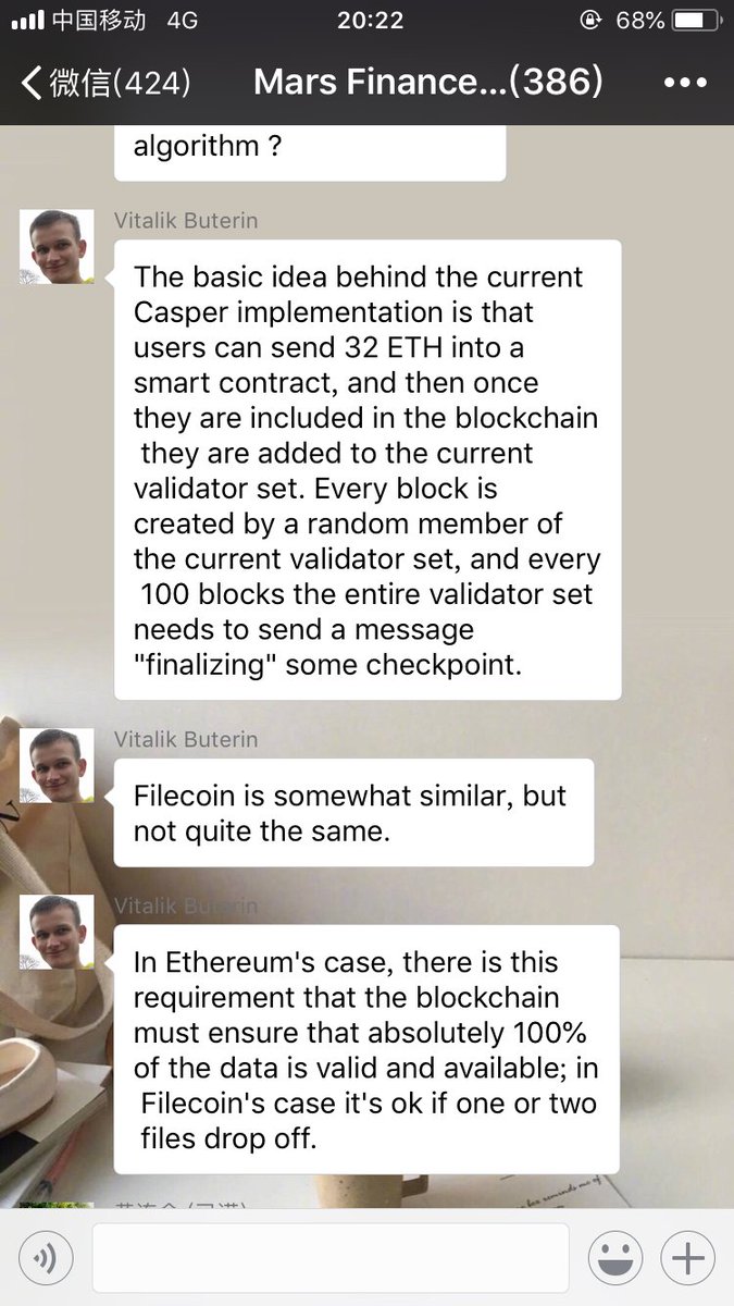 Vitalik:"The basic idea behind the current Casper implementation is that..."