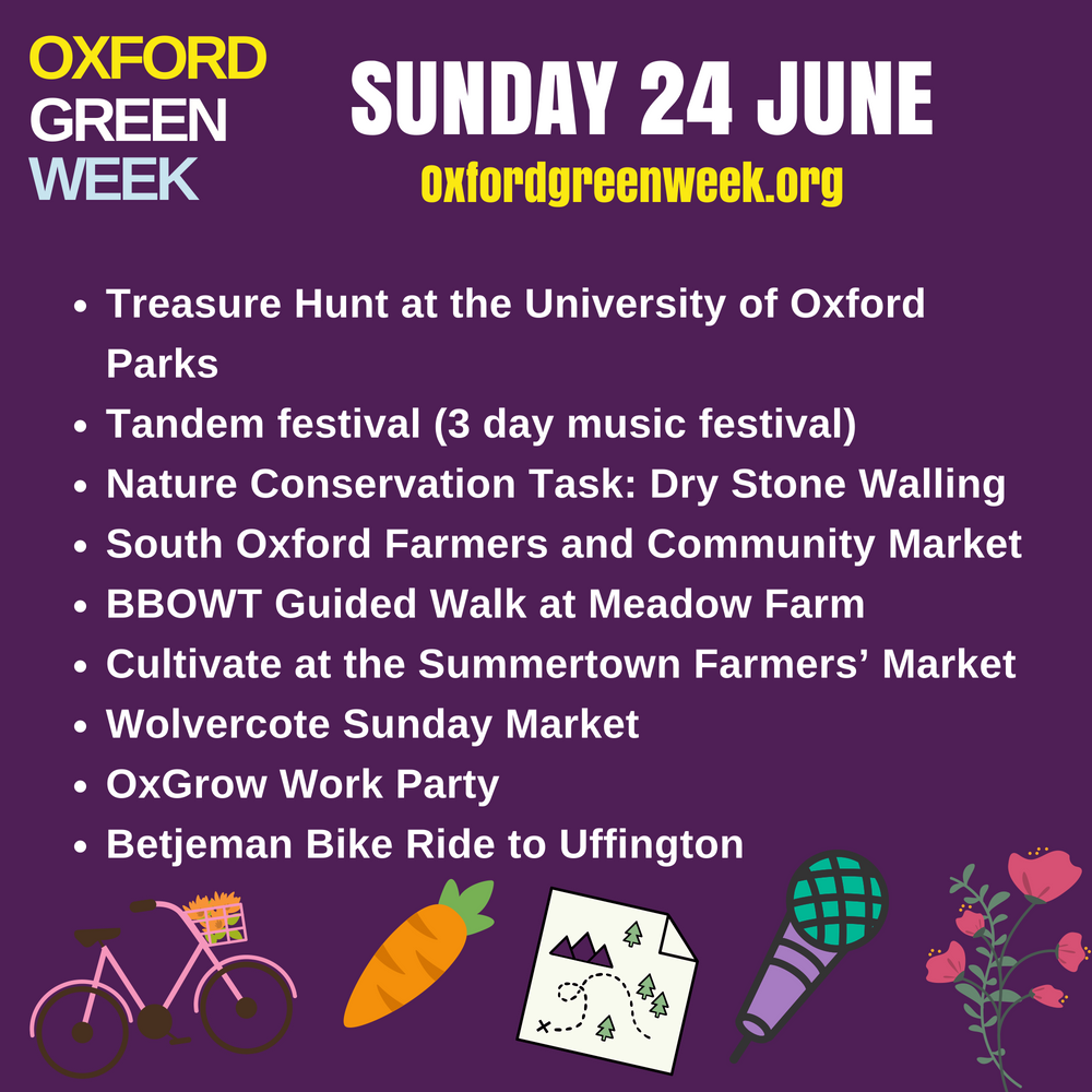 OxfordCity's tweet photo. Oxford Green Week is ending this weekend!🌍
There are over 70 exciting events taking place in the programme this year.
Here are the final events for this weekend. 
Go to https://t.co/nycJc4gBaP to find out what is happening throughout the week. #oxgreenwk https://t.co/vOTNkiyk0s