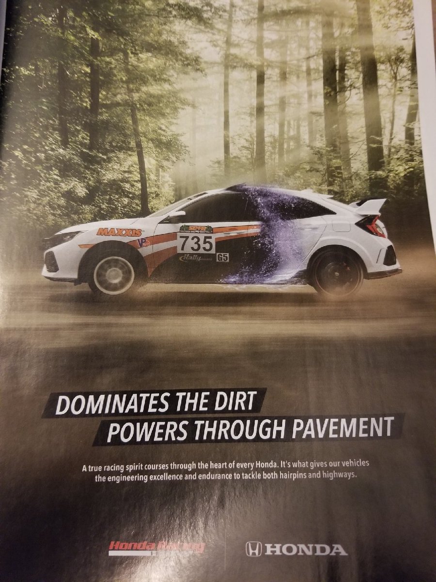 SOForestRally's tweet image. Check out the new @Honda ad in @RoadandTrack magazine. What an awesome thing to see circulating around the world!! #stoked #usrally #sofrsogood @Rally_America @HondaRacing_HPD
