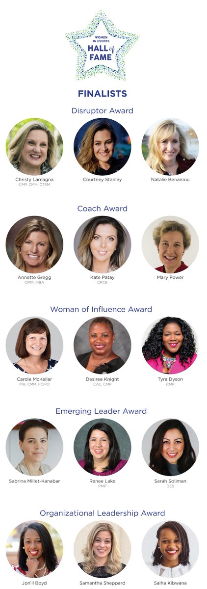 AWEwomen's tweet image. We are thrilled to introduce the 2018 #AWEHallofFame Finalists! Please put your hands together for...