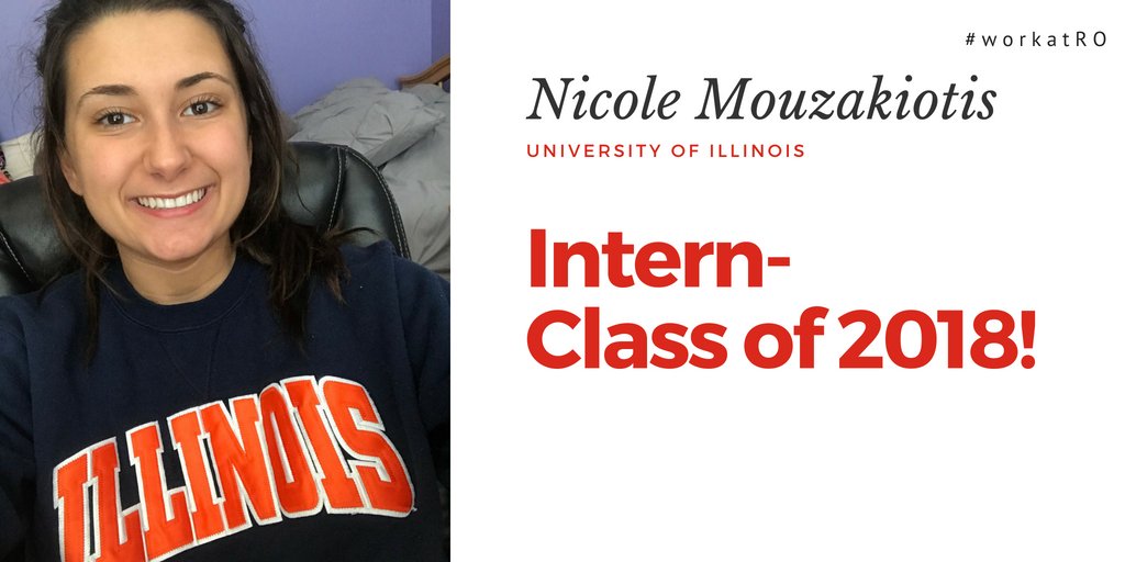 ROcareers's tweet photo. Rust-Oleum welcomes @nicmouz from @UniversityofIl to our Credit Team! #ROintern #teamrustoleum https://t.co/HKzvwF0ImR