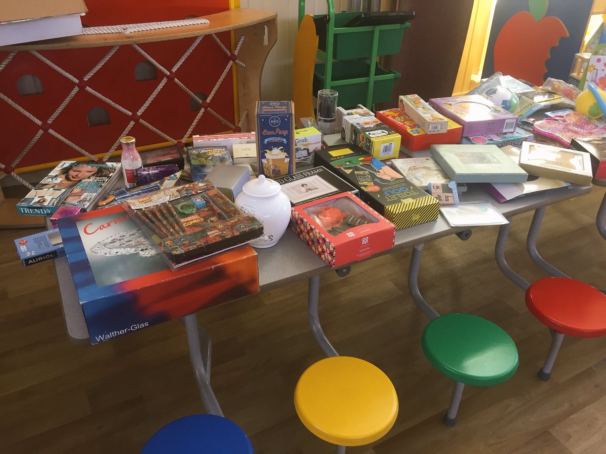 ClevesCross's tweet photo. Thank you to everyone  for the kind donations today. Our ‘bring a thing’ non-uniform day has been a great success. The summer fair will be fantastic! #sumerfair #thanks https://t.co/jqmwtVB57Q