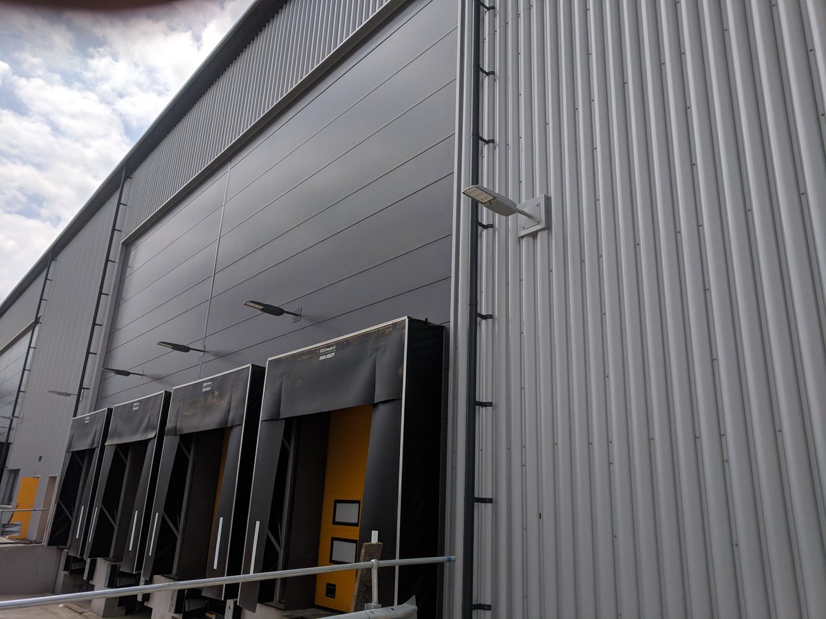 External lighting installed and colour matched rather nicely to <a href="/UKWSolutions/">UKWS</a> cladding at plot 3, Bicester. Fittings by <a href="/HolophaneEurope/">Holophane Europe Ltd</a>.