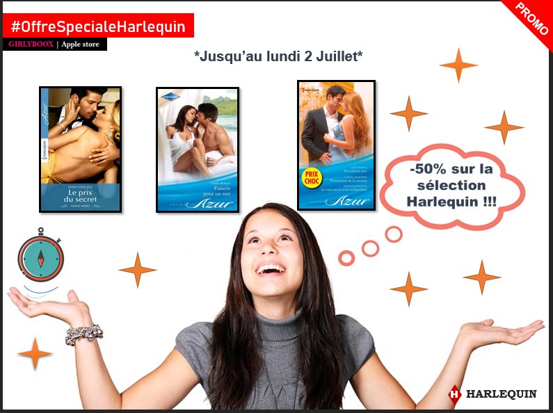 girlyboox's tweet image. Profitez du mois -50% pour découvrir notre sélection @harlequinfrance !

#numilog #VendrediLecture #girlyromance #booklovers