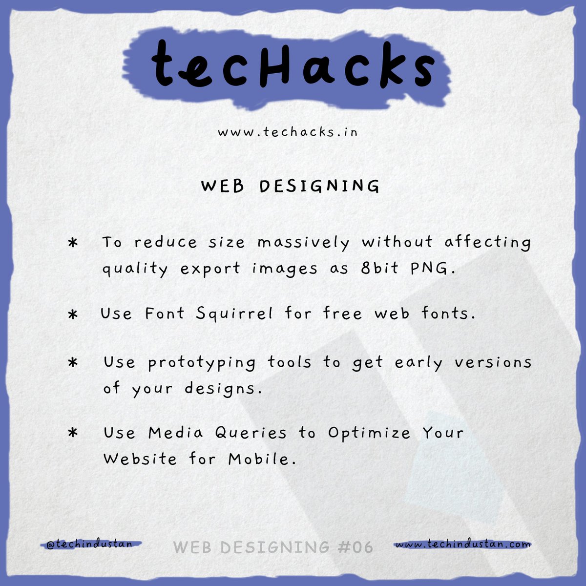 techindustan's tweet image. Do you design websites? Then these tecHacks are definitely for you.
You can also comment some of your best tecHacks!
#tecHacks #WebDesign #WebDev #Javascript #HTML #PHP #CSS #Programmer #LifeHacks #Tips #Desingning #100DaysOfCode #301DaysOfCode