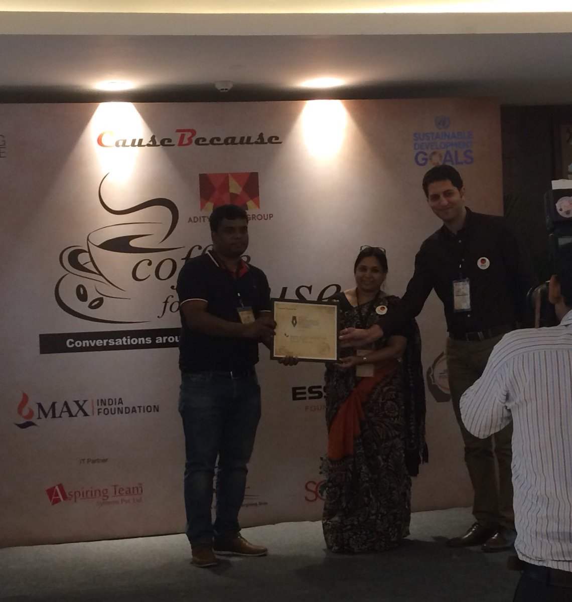 dipalisharma02's tweet photo. Happy to receive the Award for @ActionAidIndia today. "Most Promising Social Programme Award that complements Sustainable Development Goals" in the category of Women and Girls Rights. Proud to be an ActionAider!! Thankyou @CauseBecause  @AdityaBirlaGrp @FicciCSR @globalcompact https://t.co/8Rg7UKrKKv