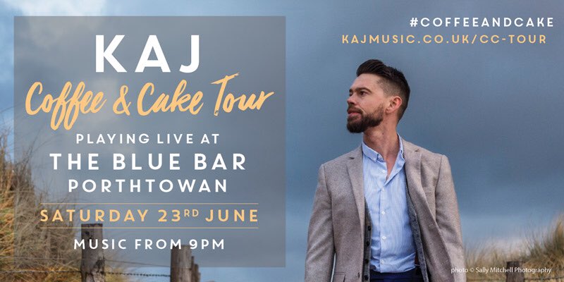kajmusic's tweet photo. Tomorrow eve (23/06) is @blueporthtowan from 9pm. Free entry and awesome sunsets guaranteed* #livemusic #cornwall #porthtowan #acoustic 
*not guaranteed https://t.co/wudQ8UoDhn