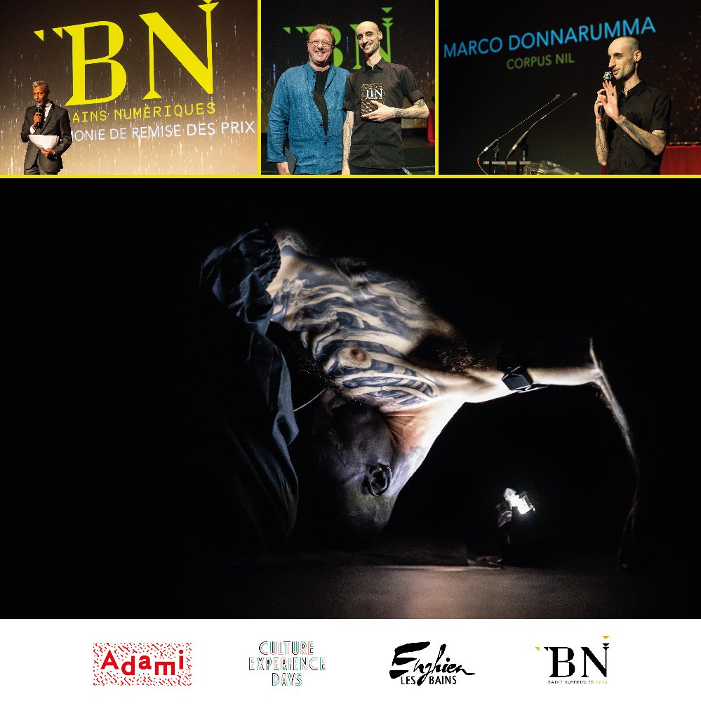 Le performeur <a href="/MarcoDonnarumma/">MarcoDonnarumma @Body_sound_machine@assemblag.es</a>
remporte le prix Arts Vivants #AdamiCED aux <a href="/bainsnumeriques/">Bains numériques</a>. Chorégraphie entre un humain et une machine, #CorpusNil a bousculé le jury !
marcodonnarumma.com