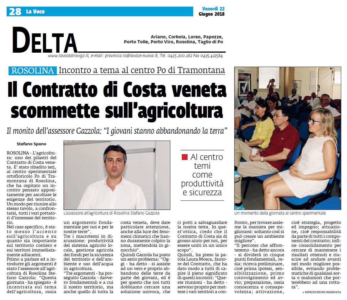 ContrattoCOSTA's tweet photo. 🗣📰 Parla di noi... La Voce di Rovigo, 22 Giugno 2018 
Buona lettura! 🤗

#partecipiAMOlaCOSTAVENETA #CdCOSTA https://t.co/UuowW26jV1