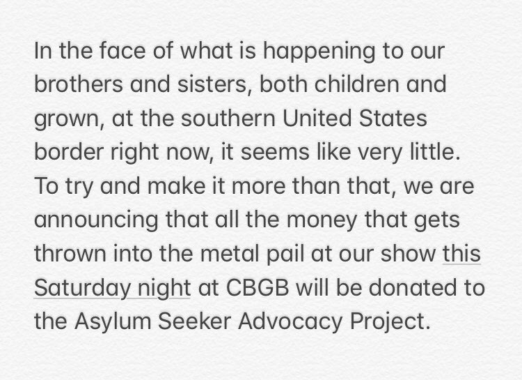 StankThunder's tweet photo. Doing what we can, join us tomorrow night at CBGB. #KeepFamiliesTogether  #postrock #postgroove #VikingSpaceJazz https://t.co/bMVpP9rFLp