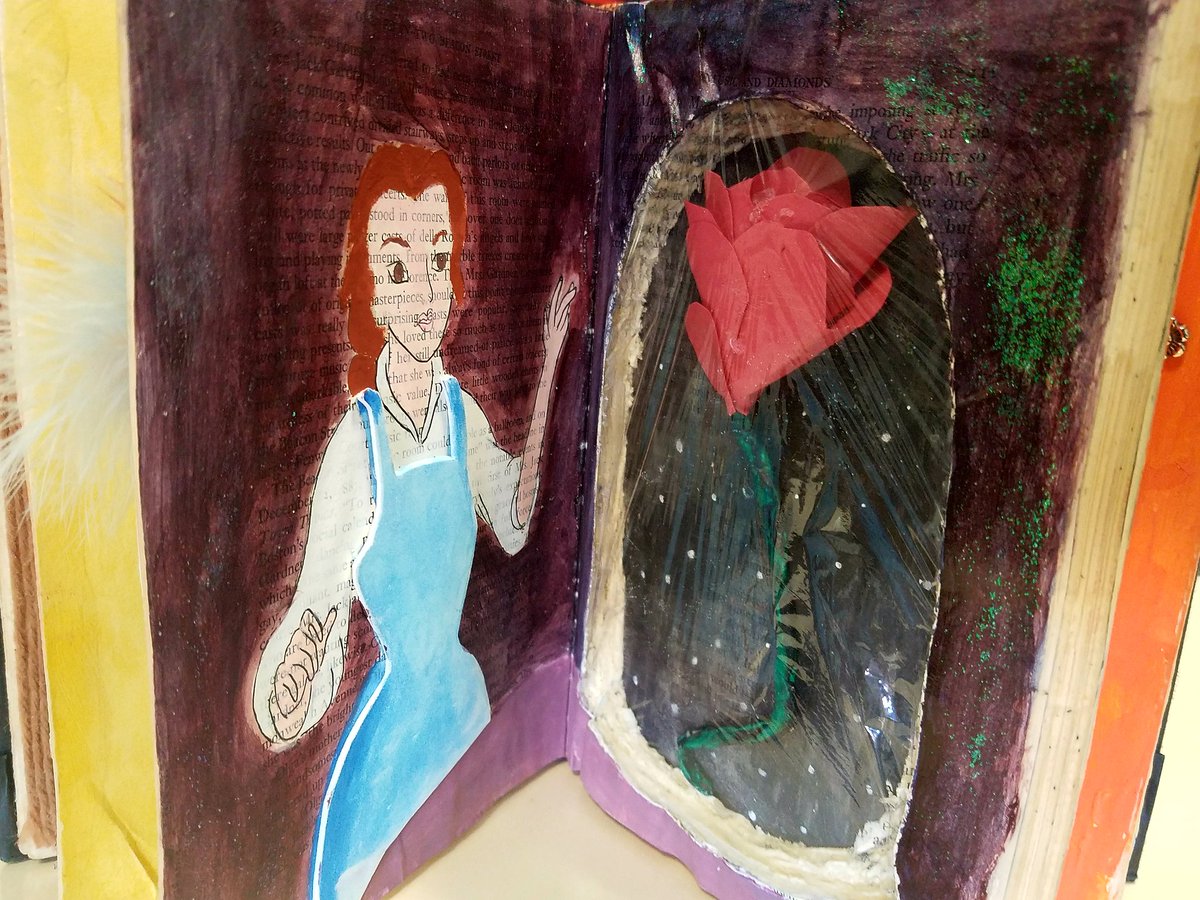 One altered book project from Art 3 #finalproject #tellmeastory #repurpose