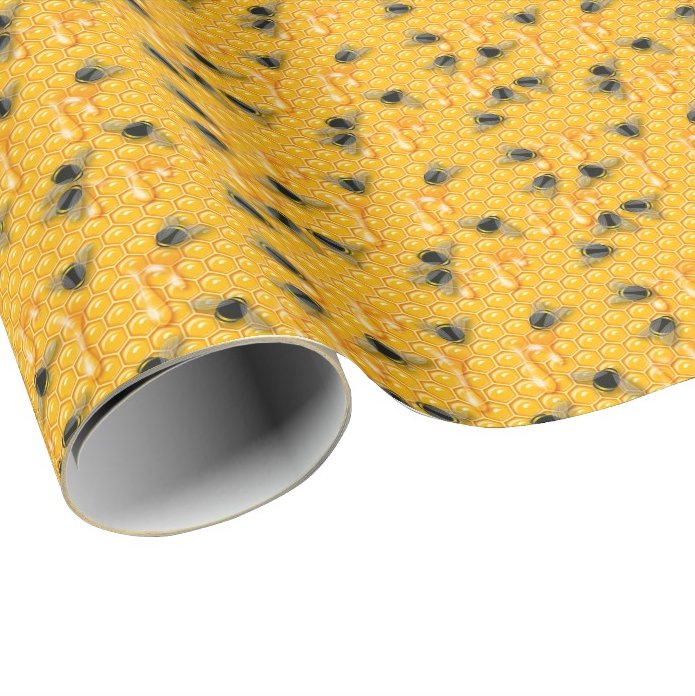 Yellow illustrated bees on a drippy honeycomb wrapping paper zazzle.co.uk/z/oy870?rf=238… via @zazzle #honeybee #pagan #bees #bee #ilobebees #beeawareness #honeycomb #yellowwrappingpaper #giftwrap #pagan #altfashion #altstyle