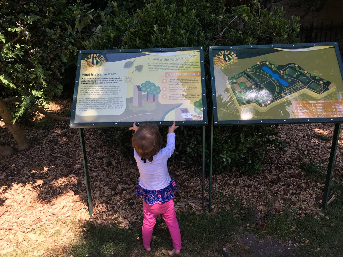 I made my kids follow the native tree trail in Herbert Park today #futureforesters