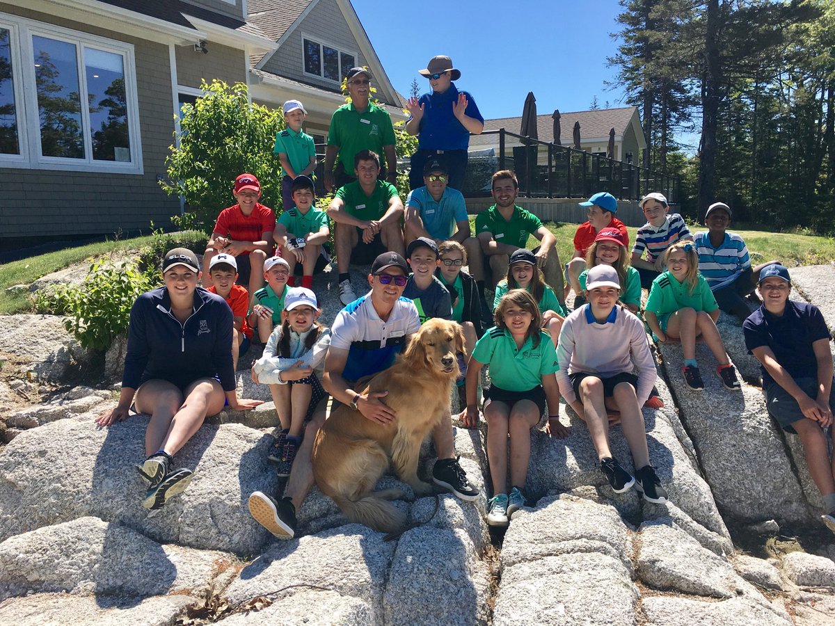 linksatbrunello's tweet photo. In celebration of Take Your Dog to Work Day, we took a quick photo of our beloved Jake, and some team members and junior campers. Jake is always here ready to meet all who love dogs. #livebrunello https://t.co/RKPaa5BGUQ
