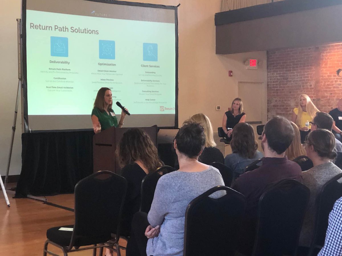 returnpath's tweet photo. We had a great time at the Future of Email series this week in #Indy, listening to our own Stephanie Colleton present. #FOE2018 #ReturnPathEvents https://t.co/ZJgLGNqiZT