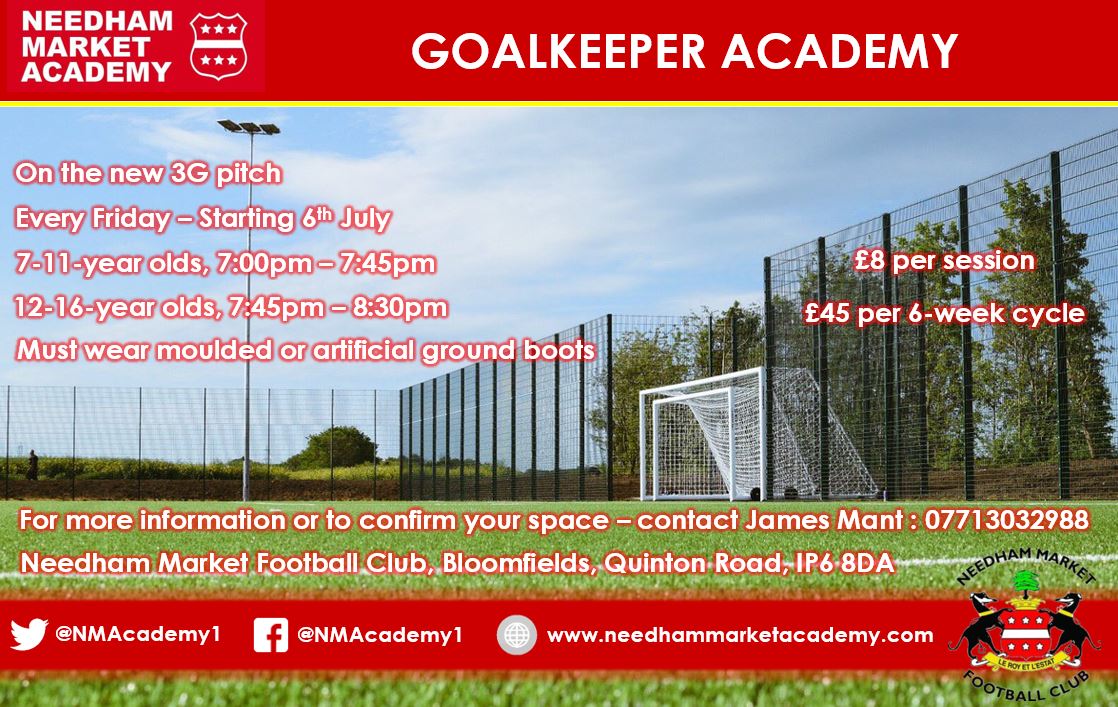 It's just 2 weeks until our Goalkeeper Academy kicks off. To confirm your place - contact <a href="/JamesMant_/">James Mant</a>