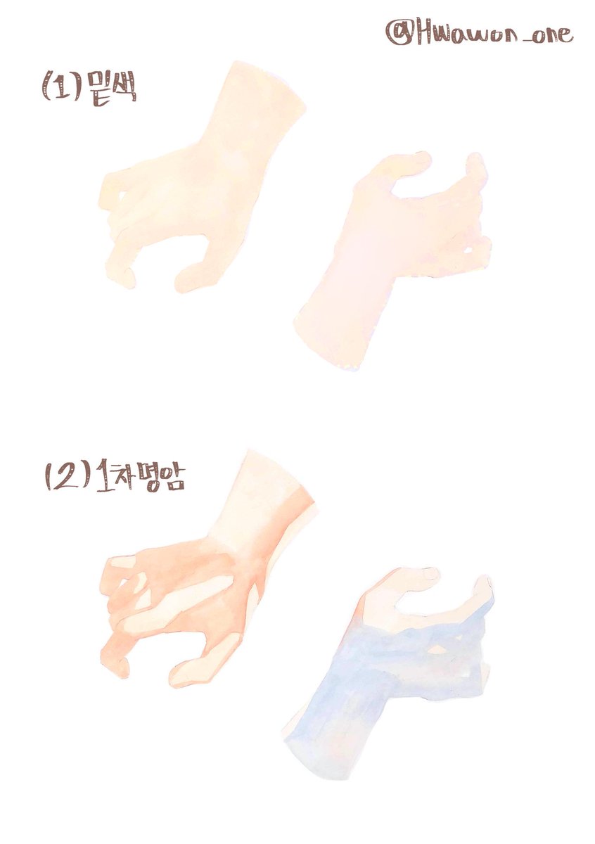 Hwawon_one's tweet photo. 작년에 그렸던 게 좀 아쉬워서 좀 더 완성도 있게 그려본 손 채색 과정..! 역시 백업용이니 참고용으로 사용하실 분이 있으시다면 표기 지우지 마시고 사용해주세요~ https://t.co/2S9ypAbHeJ