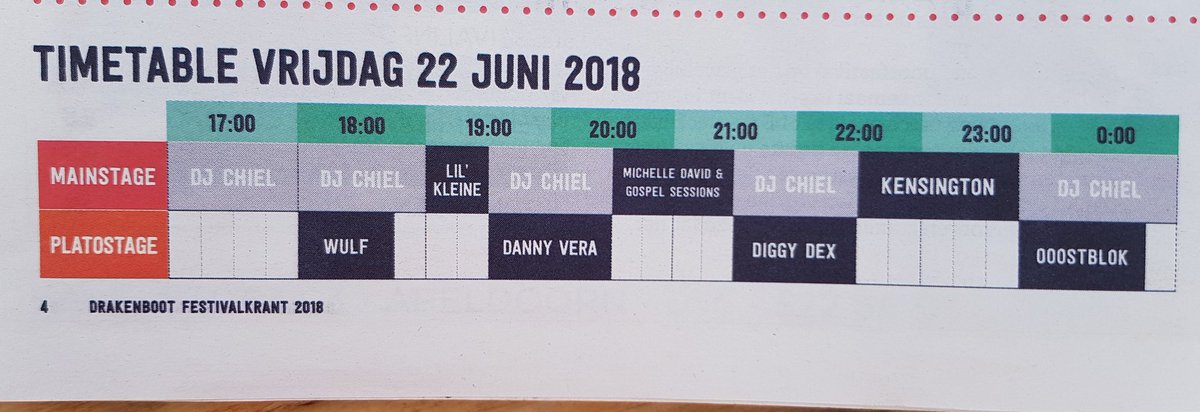 Drakenboot_APLD's tweet photo. Kom je vanavond naar @Lexman_Law Drakenboot in Concert? Dit is de timetable voor zowel Mainstage als Platostage. #drakenboot https://t.co/ng0oYO6uSM