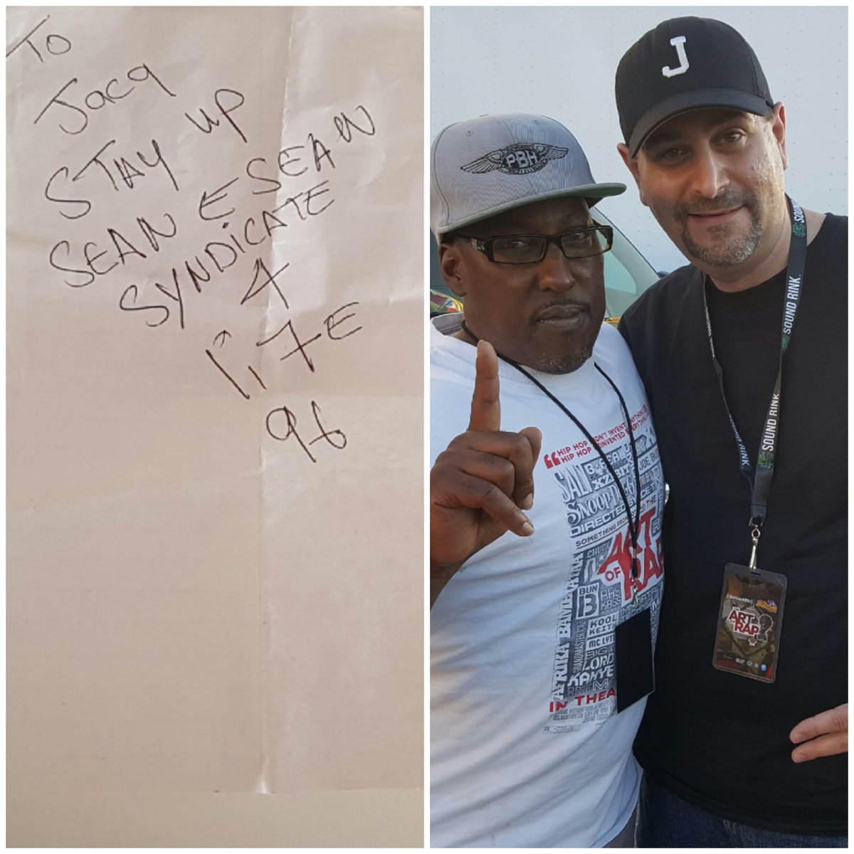 mrjsahakian's tweet photo. @FINALLEVEL Your music is a small part of the reason why I didn't get into that street hustle life. I was suppose to tell you that when we meet but I was so excited to finally meet you instead I asked where's @seanesean at 😂😂😂 #SyndicateForever https://t.co/Mxf2Fs3tuX