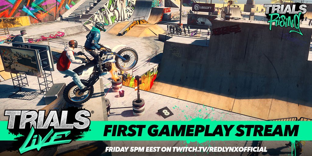 TrialsGames's tweet photo. All aboard the HYPE train! Join Shogun &amp; special guests from the dev team &amp; community right now for our first #TrialsRising gameplay stream on https://t.co/TC9uaYltlU https://t.co/ynWAjHW3Hp