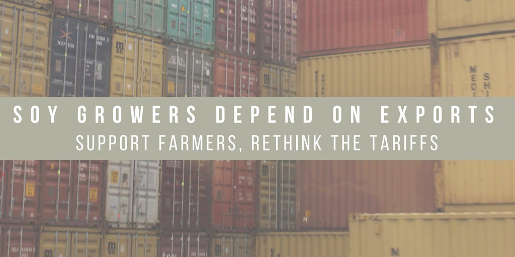 ASA_Soybeans's tweet image. ASA continues to ask the Administration to work with #soybean #farmers to find ways to reduce our trade deficit by increasing competitiveness rather than erecting barriers to foreign markets. Read more: ow.ly/LynS30kCqHP   #RethinkTheTariffs #TradeNotTariffs