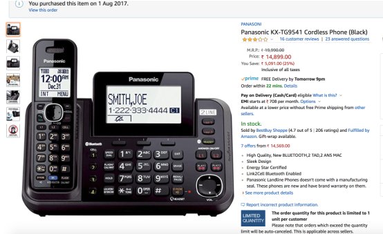 prash8187's tweet photo. Bought an product from @amazonIN, it malfunctioned, came to know its an #illegal product and hence no warranty. And no help/ response from #CustomerService after following up for 20days. @amazon @AmazonHelp @JeffBezos @PanasonicIndia @panasonic PS-I'm a loyal customer https://t.co/MA4h6EnL12