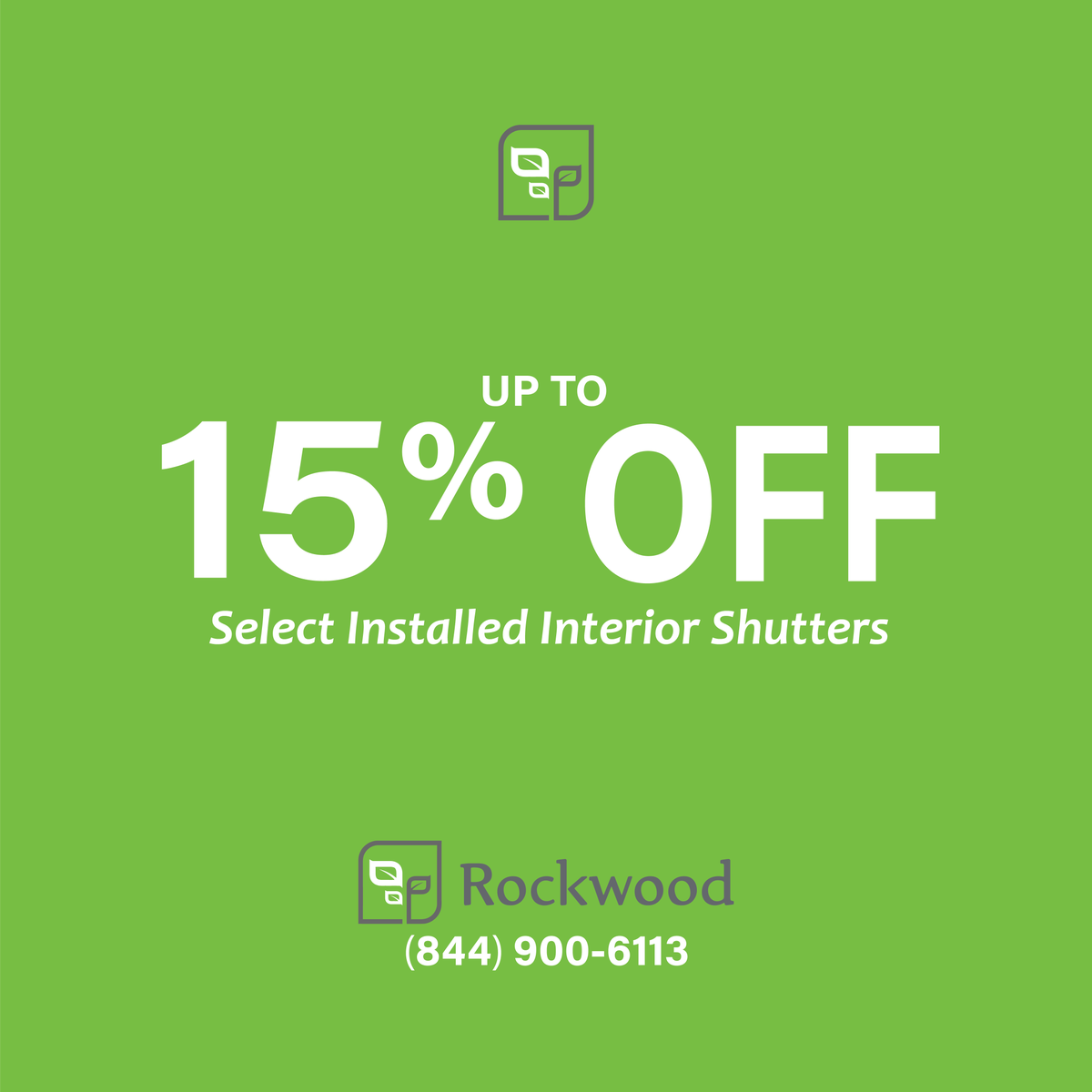A new promotion starting! Save up to 15% on select installed interior shutters from Rockwood. rockwoodshutters.com/save-on-shutte…