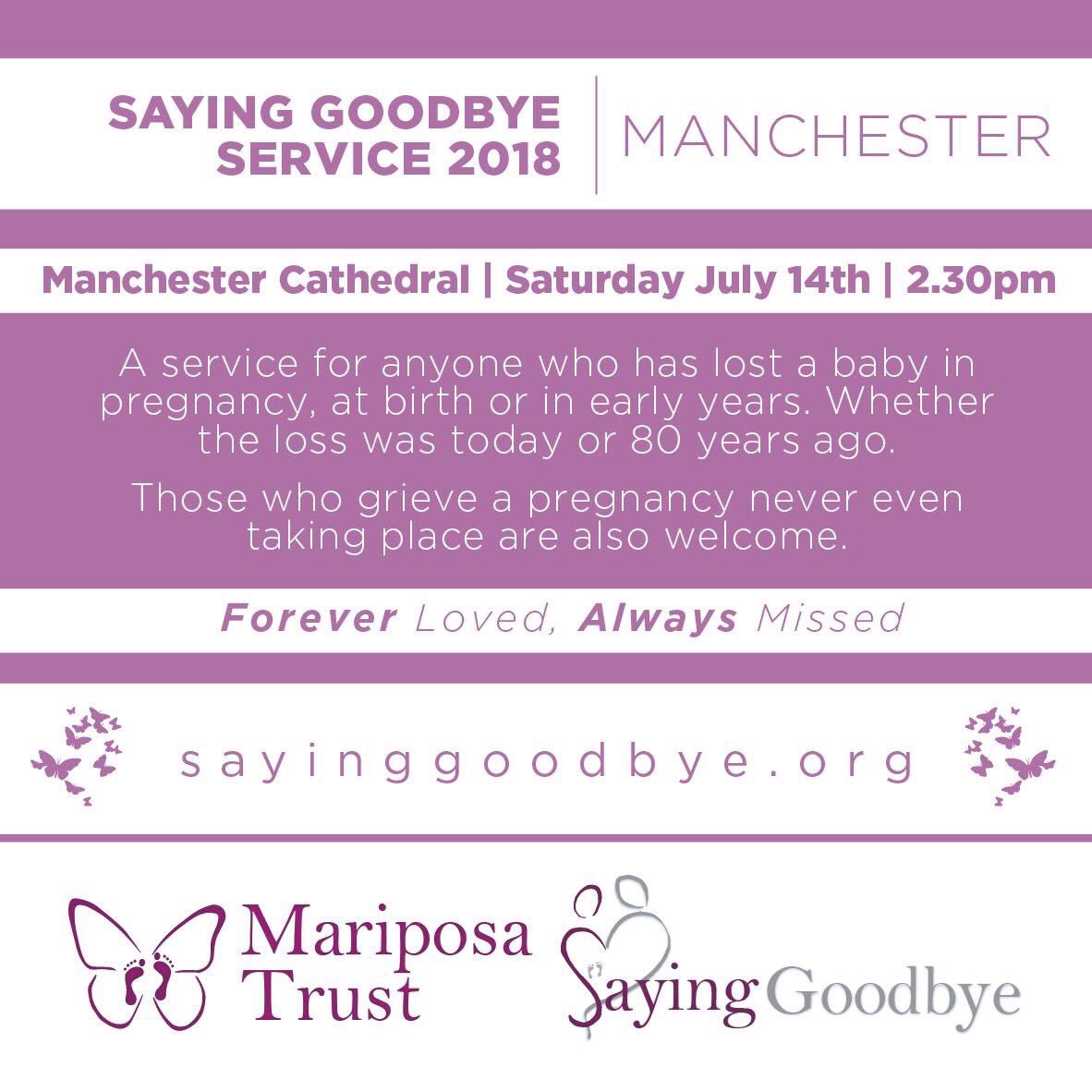 Free @SayingGoodbyeUK  baby loss support service coming to Manchester  on July 14th for anyone who has been touched by baby loss. 💙❤️ #Everybabymatters #everybabycounts @msm4rsh please share.💗