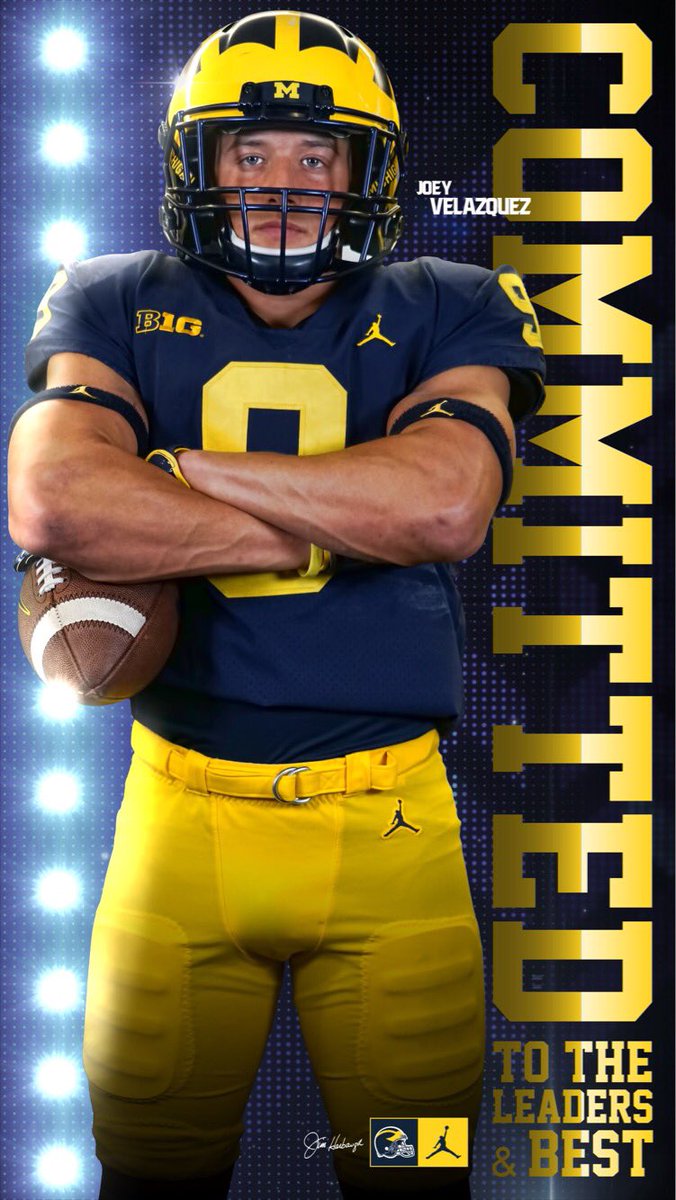 JoeyV242's tweet photo. Extremely blessed to say that I will be furthering my academic, football, and baseball career at THE UNIVERSITY OF MICHIGAN! 〽️ #GOBLUE https://t.co/YoRs1oqh47