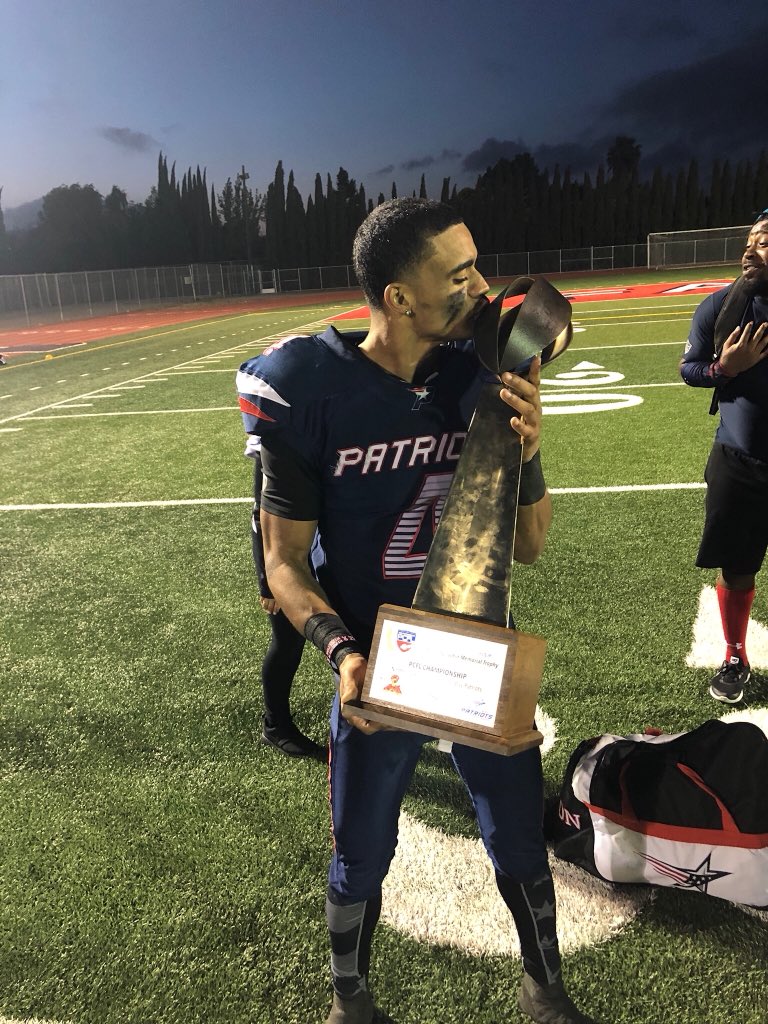 KenneyPope's tweet photo. #FridayFeeling like a CHAMP!! #Kp4 #SOUTHBAYPATRIOTS #champion #ThePCFL #kenneyPope https://t.co/dkvMpvBZmU