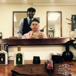 HeritageTo's tweet photo. Modern day meets a #classic and our shop never leave you feeling old-fashioned.  If you're ready for a change, hop in for a #FreshCut. https://t.co/tXp3pOvygB