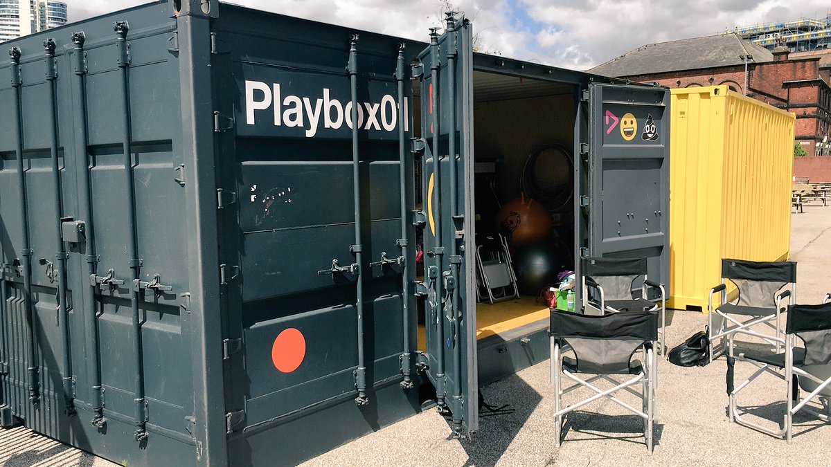 BoxwarsBrum's tweet photo. Yesterday we went on a mission to Leeds to visit @Playbox01 and @playbox002. Some great conversation about creating spaces for play and serious play in Cities. We brought back a bunch of #Minecraft related cardboard creations for #BoxwarsBrum. Many Thanks to @EmmaMBearman https://t.co/LV57BWXEyd