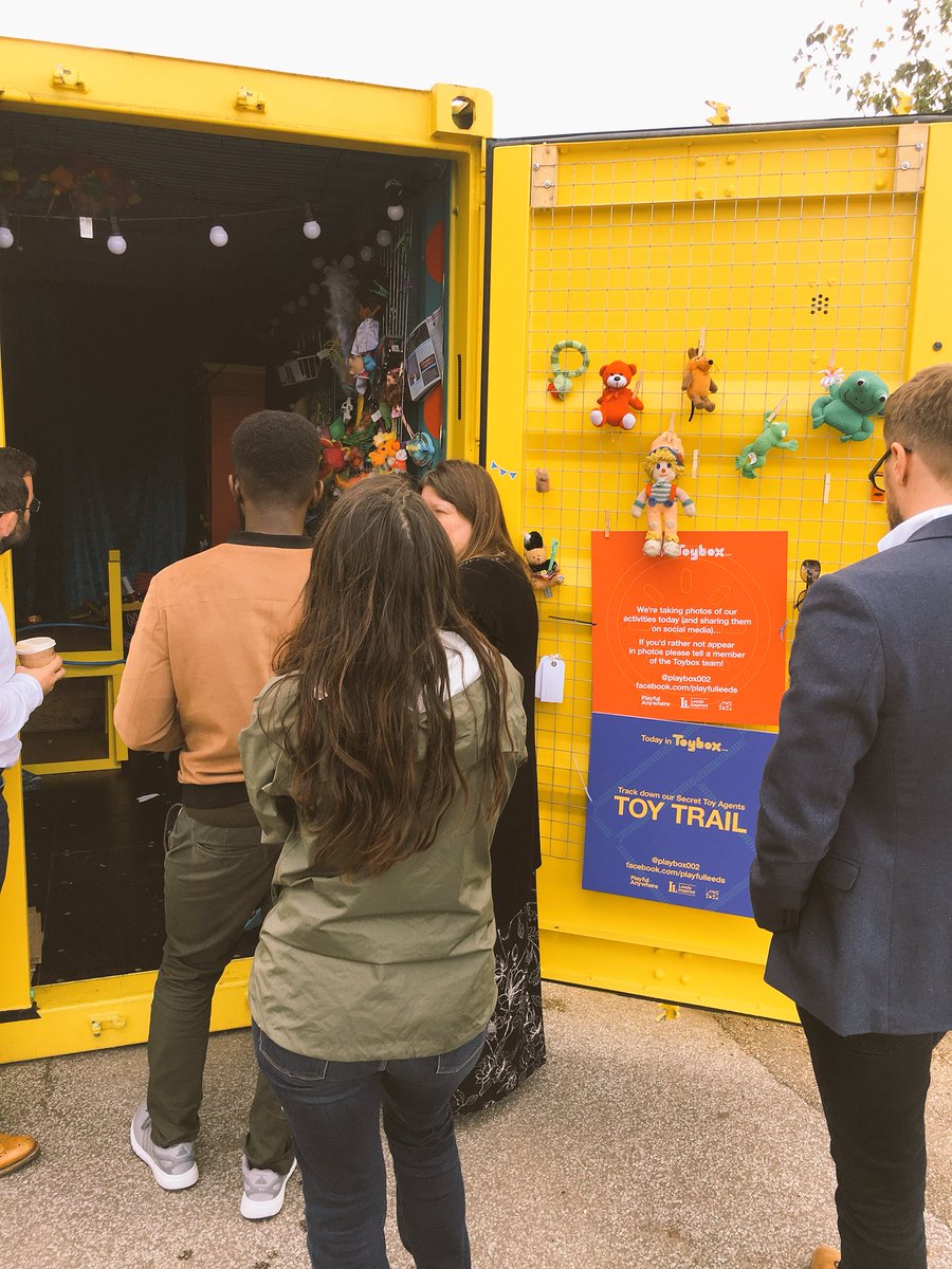 BoxwarsBrum's tweet photo. Yesterday we went on a mission to Leeds to visit @Playbox01 and @playbox002. Some great conversation about creating spaces for play and serious play in Cities. We brought back a bunch of #Minecraft related cardboard creations for #BoxwarsBrum. Many Thanks to @EmmaMBearman https://t.co/LV57BWXEyd