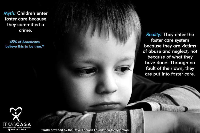 #MyLeastFavoritePhraseIs “What did you do wrong to wind up in #fostercare?” Children are in foster care through no fault of their own! <a href="/TexasCASA/">Texas CASA</a>