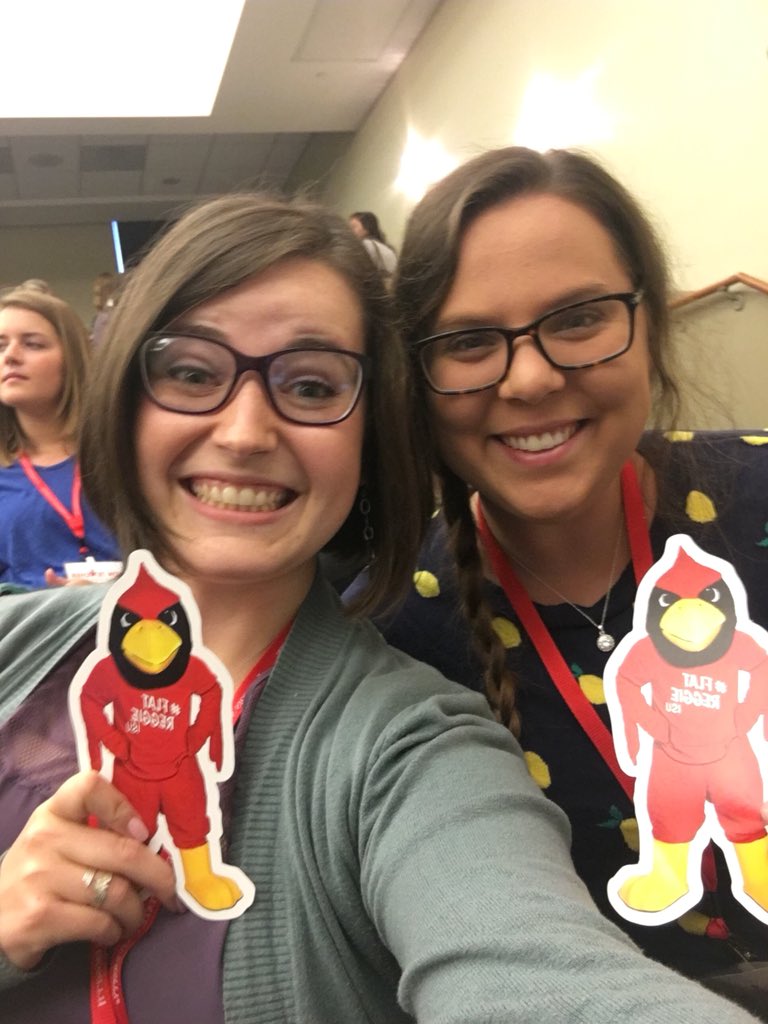 Love learning from amazing educators at #NTCONISU It’s great being back on campus with friends and of course with #FlatReggieISU #GoBirds 👩🏻‍🏫