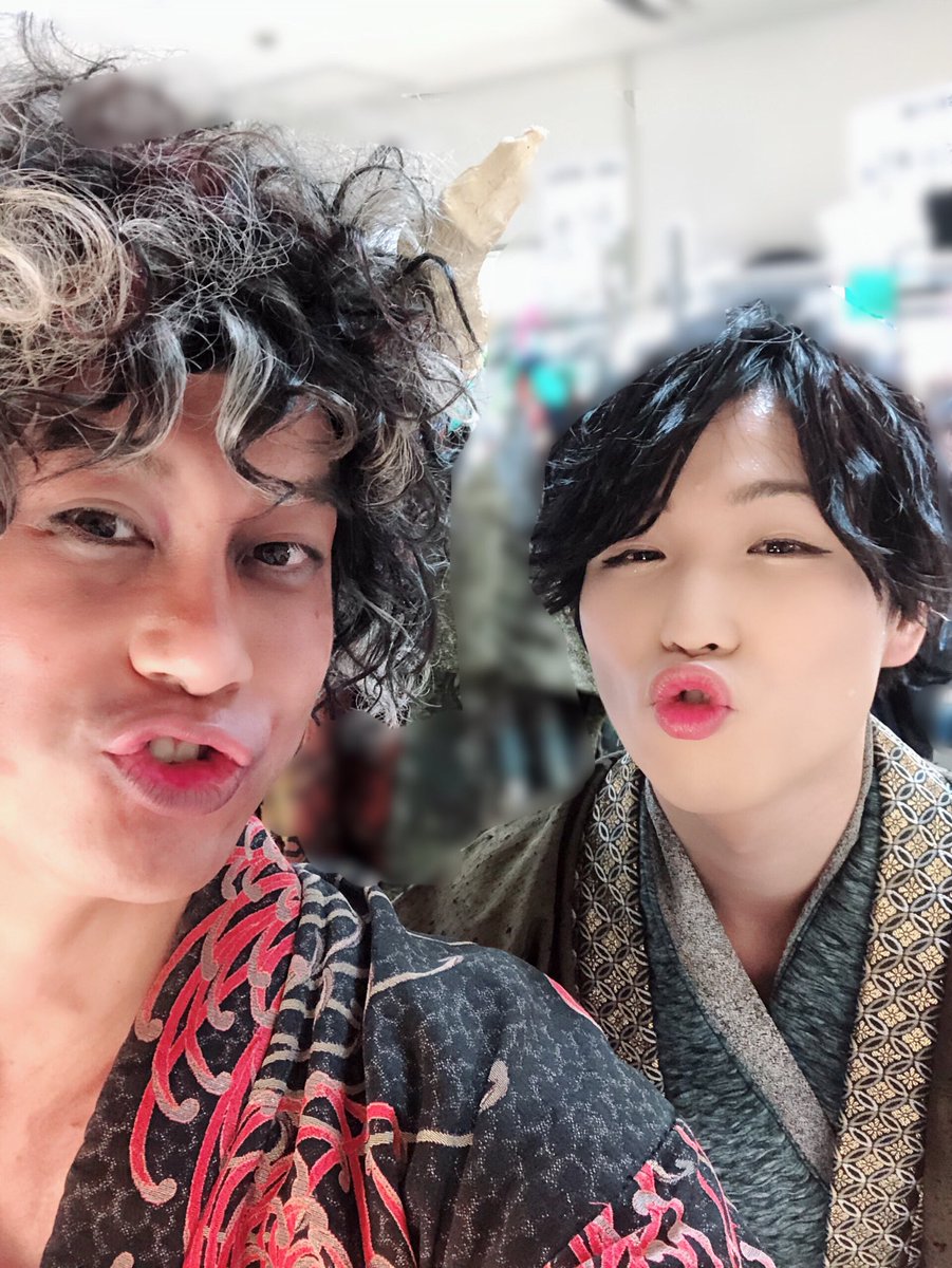 teppei121586's tweet photo. 鬼切丸伝3日目！無事に終わりました！ご来場いただいた皆様ありがとうございました！！

さて！後残り3公演！あっという間だなぁ。

出し切るよ💪鬼の本領見せたるよ👹！

しょーしと諒君と！！ https://t.co/j9jcDCttbV
