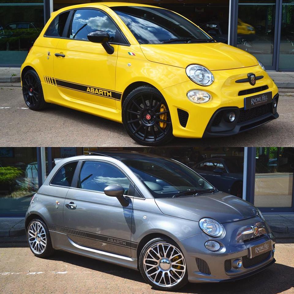 KnowlHillPL's tweet photo. New in stock today is a Moderna yellow 595 Competizione and a Record grey 595 Turismo. Available now at our Knowl Hill show room. 
•
•
•
#Abarth #Abarth595 #abarthcompetizione #abarthturismo #competizione #turismo #fiat #fiat500abarth #fiat500 #fiatabarth #car #cars #carsales https://t.co/uTt7FTTHQr