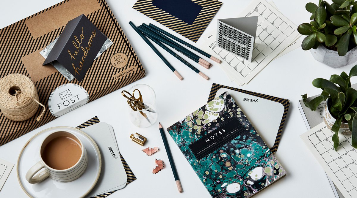 POSTKatieLeamon's tweet photo. Get ready to say hello to some handsome stationery in next month's box! The deadline to receive July's box is Saturday 30th so be quick 👉 #subscriptionaddiction https://t.co/5WIlbROQXd