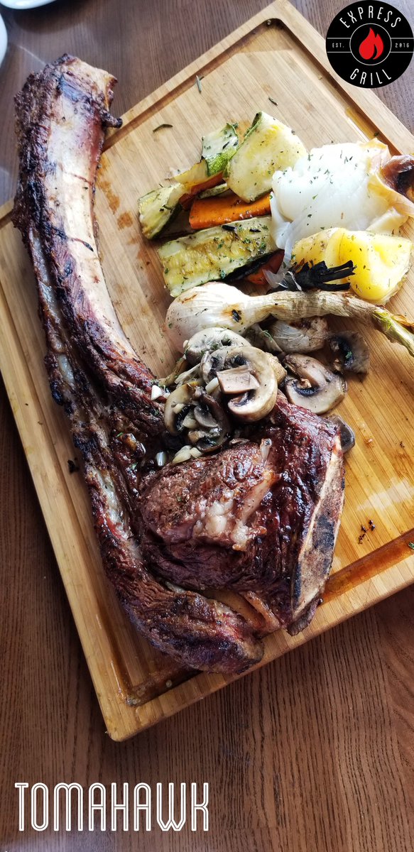 Express_grill's tweet photo. Tomahawk
corte de 1.5kg acompañado de papas a las finas hierbas, champiñones, calabacitas y cebollin
#Viernes #Matamoros #Tam #alaparrilla #Expressgrill https://t.co/jrKHf45wde