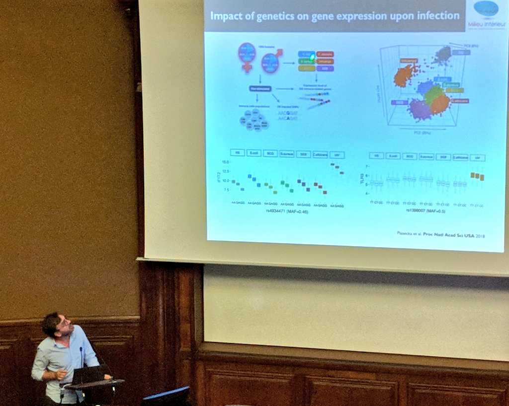 SimonLoriereLab's tweet photo. Great talk by @QuintanaMurci to conclude #EIPR2018 with infections viewed from the angle of human genetics and evolution! https://t.co/dqyBFIwOxd
