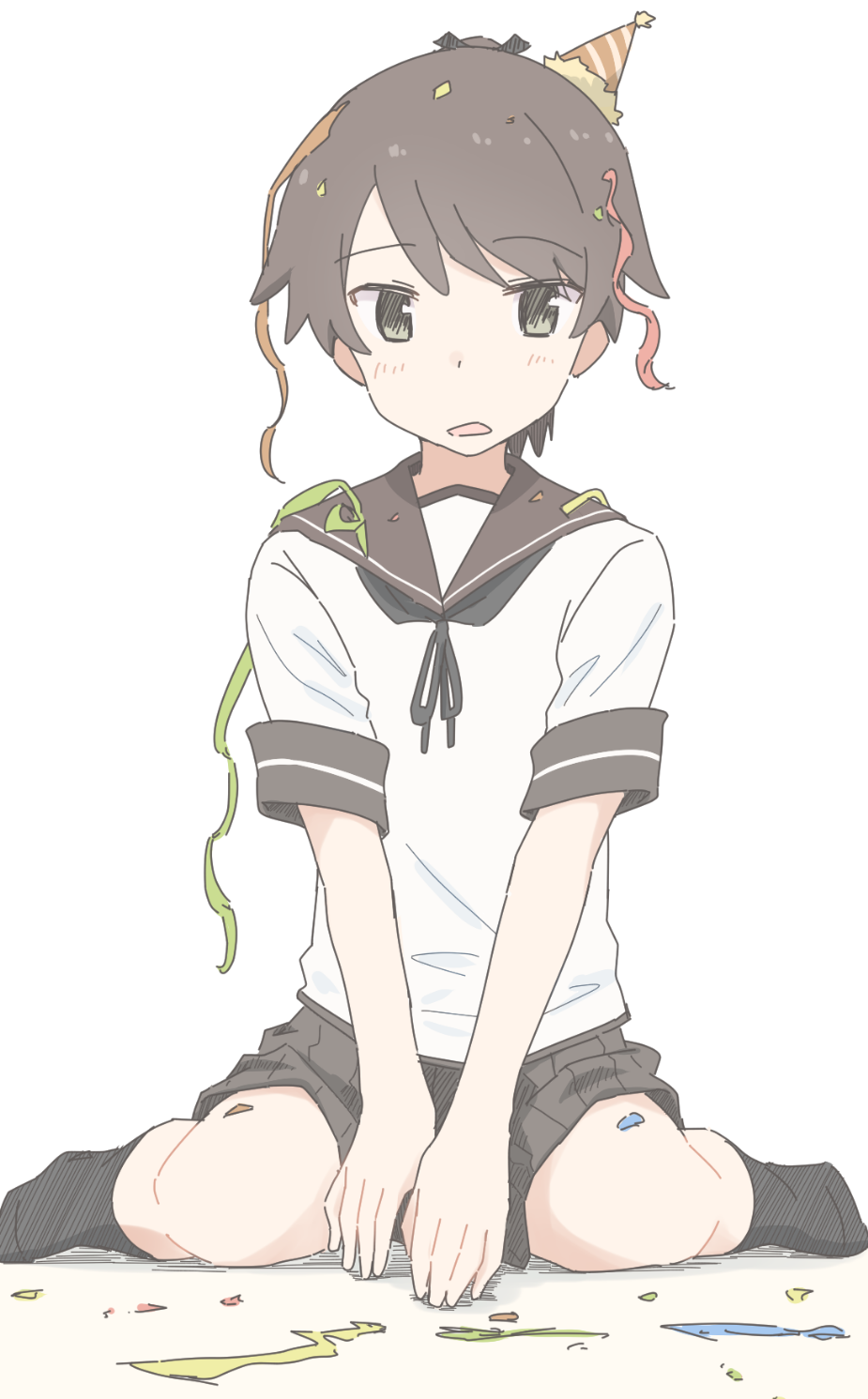 ぺたん座り 正面